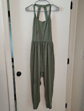 Halara Olive Green Sleeveless Romper with Racerback Size Large